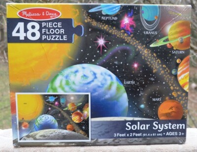 100% COMP. MELISSA & DOUG 48 PIECE FLOOR PUZZLE-SOLAR SYSTEM