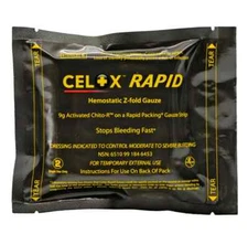 Celox Z- Fold Rapid Fastest Acting Battlefield Hemostatic Gauze 3-Inches x 5-Foo
