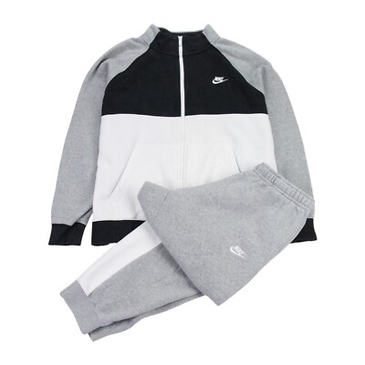 Nike Jogging Suit Mens XL Grey Black White Track Top Tracksuit Bottoms  Joggers UK