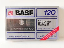 BASF 120 Chrome Extra II Position CrO2 HiFI Stereo Cassette Tape NEW SEALED
