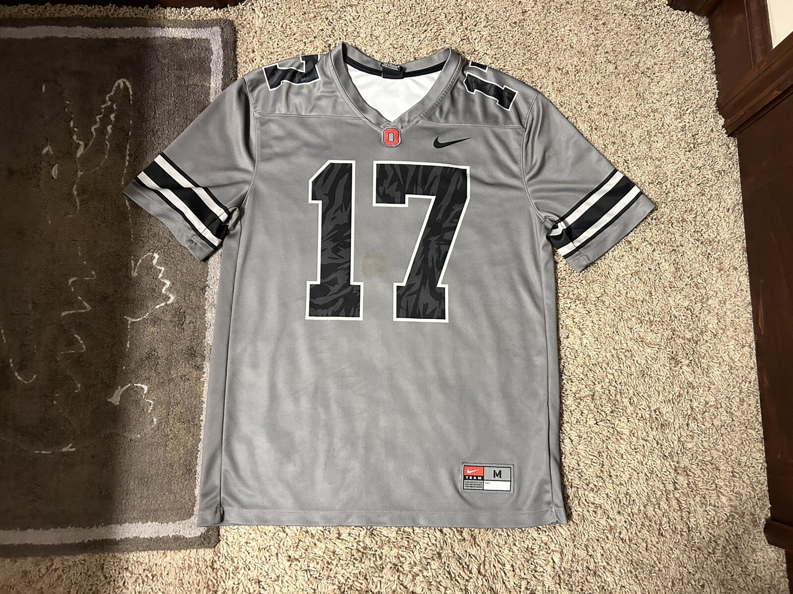 RARE 2017 Nike Ohio State Land Of Wolves Alternate Jersey #17 Screen Printed M