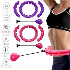 24 Knots Hula Hoop Detachable Massage Exerciser Fitness Fat Burning Jump Rope