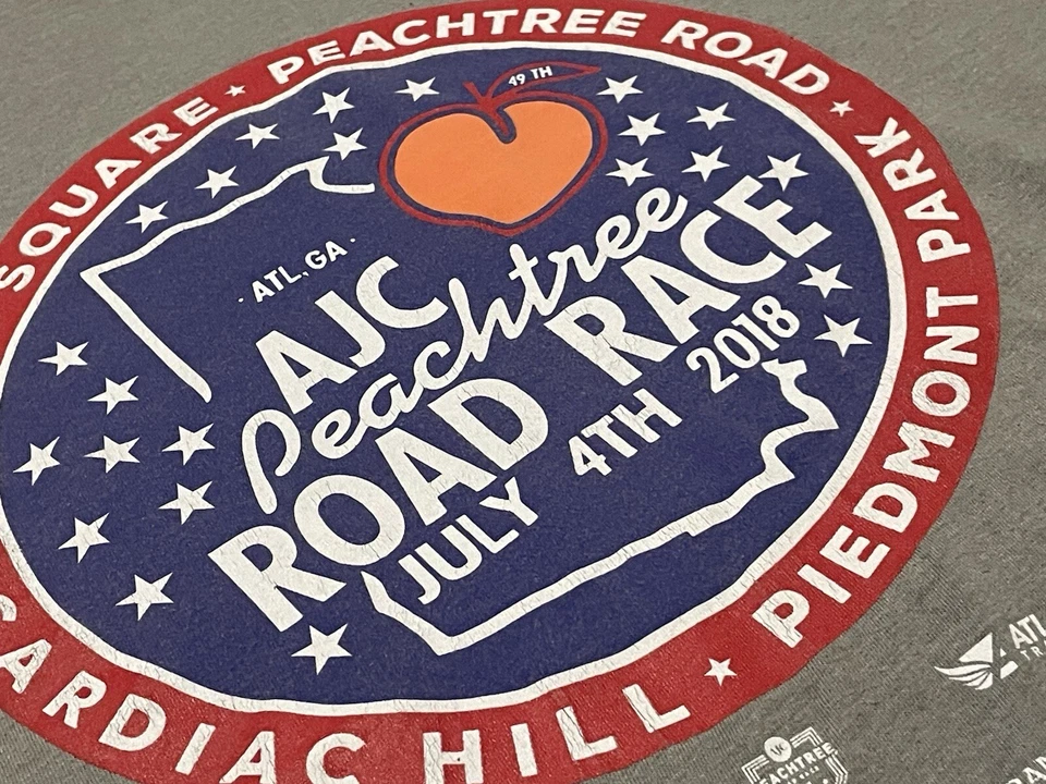 Camiseta Mizuno Performance AJC Peachtreee Road Race Adulto Hombre M Gris 2018 Foto 4 de 4