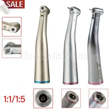 NSK Style Dental 1:5 1:1 (LED Fiber Optic) Contra Angle Handpiece Internal Spray