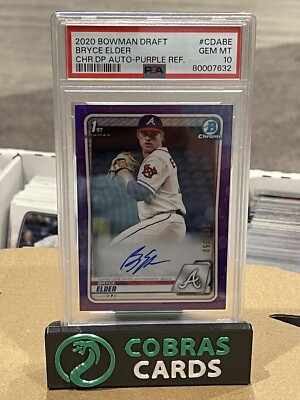 その他 BRYCE ELDER BOWMAN 1ST GOLD WAVE PSA10 2020 Bowman Chrome Draft Bryce Elder Purple Refractor Auto #/250