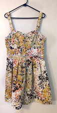 Guess sz 14 Fit & Flare Dress sleeveless tank multi color print 2594