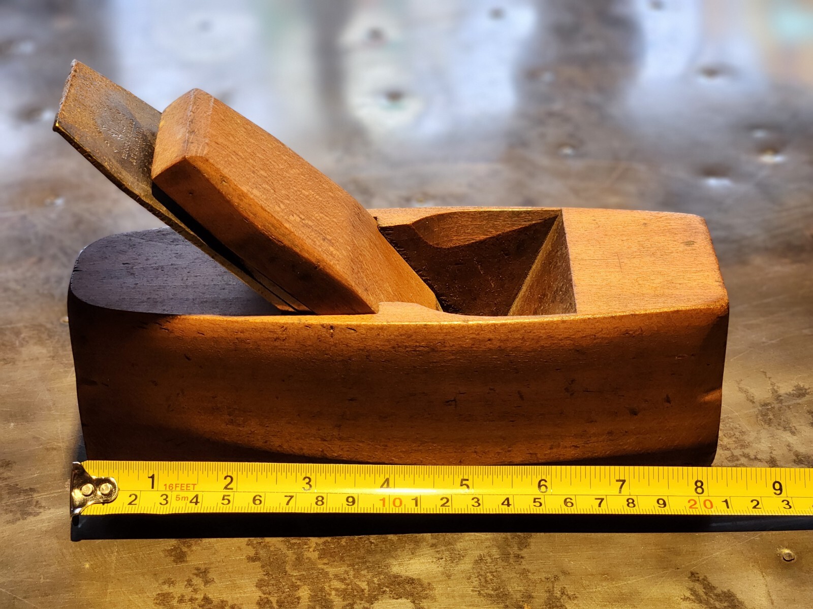 Antique Wood Block Hand Plane Auburn Tool Co Rustic Vintage Coffin Block Plane