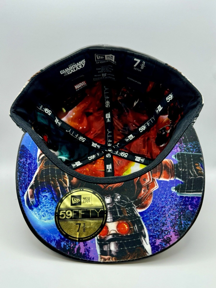 New Era X Marvel 59Fifty Cap GOTG Star Lord Armor Size 7 3/8