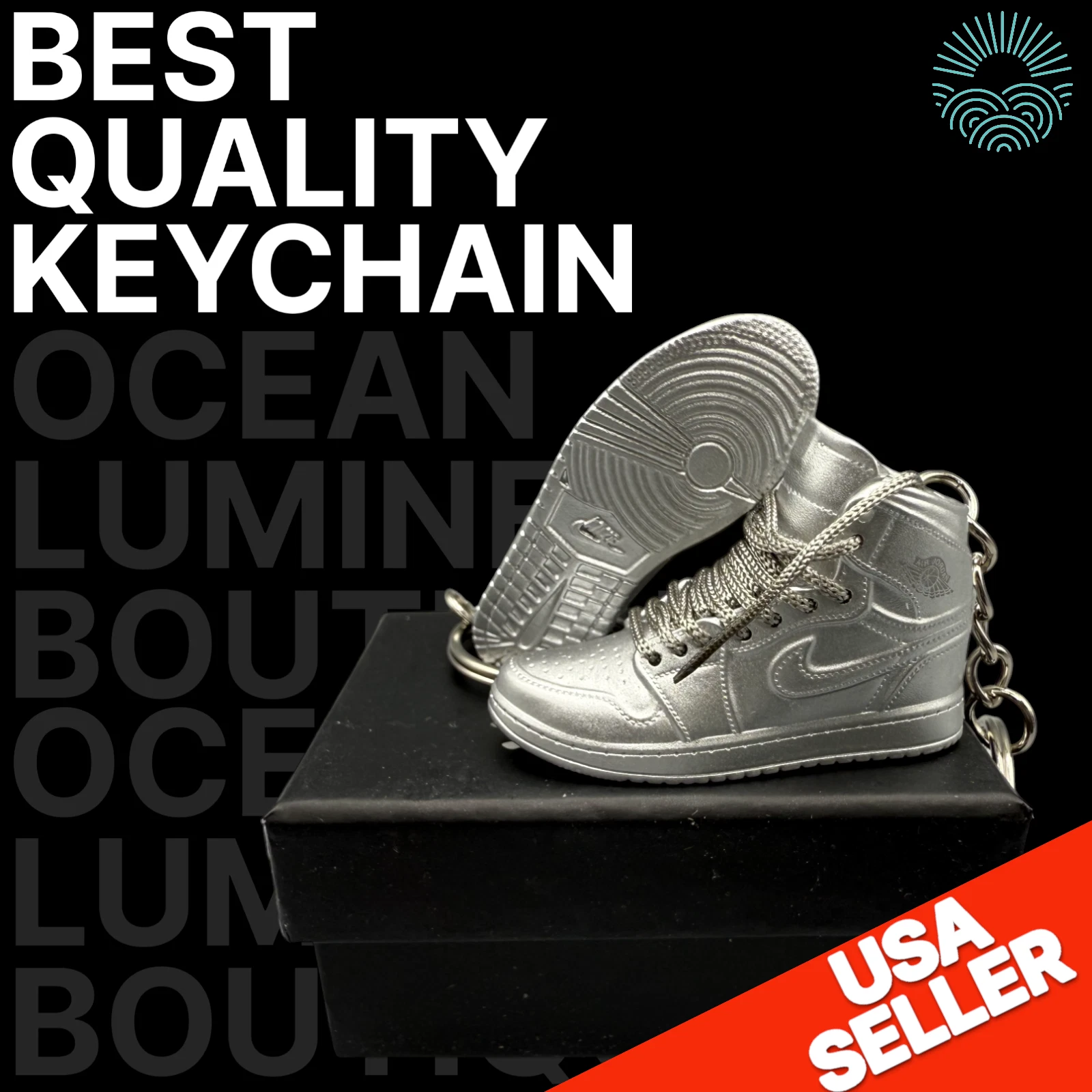 Porte clés Mini Baskets Air Jordan 3D, Baskets Basket de Collection, Options Boîte