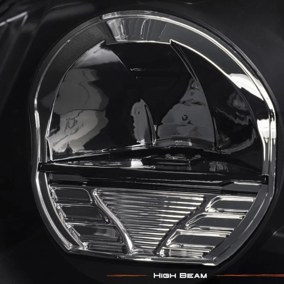 Faro de haz alto/bajo LED negro lado del conductor izquierdo para camión Volvo VNL 2014-2017 Foto 3 de 4