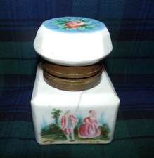Antique porcelain ink well