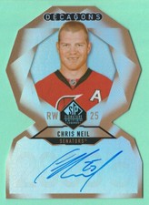 Chris Neil Autograph 2020-21 SP Signature Edition Decagons Gold #DC-87