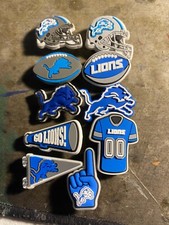 Detroit Lions football team shoe charm 10 pc set