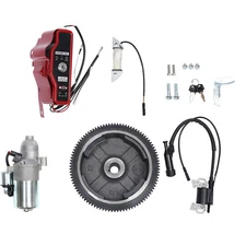 For Honda GX240 GX270 Engine Electric Start Kit Flywheel Starter Motor Kit USA