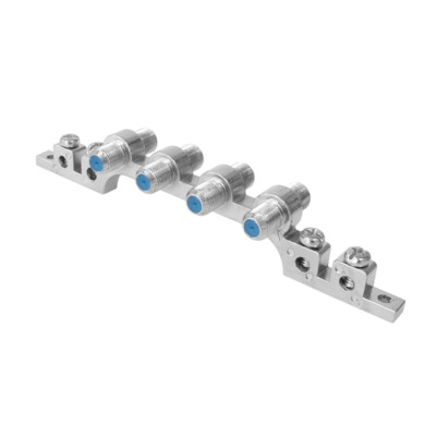 4 fach Erdungsblock F Masseblock Blitzschutz Erdung Schiene Sat BK TV Erdung