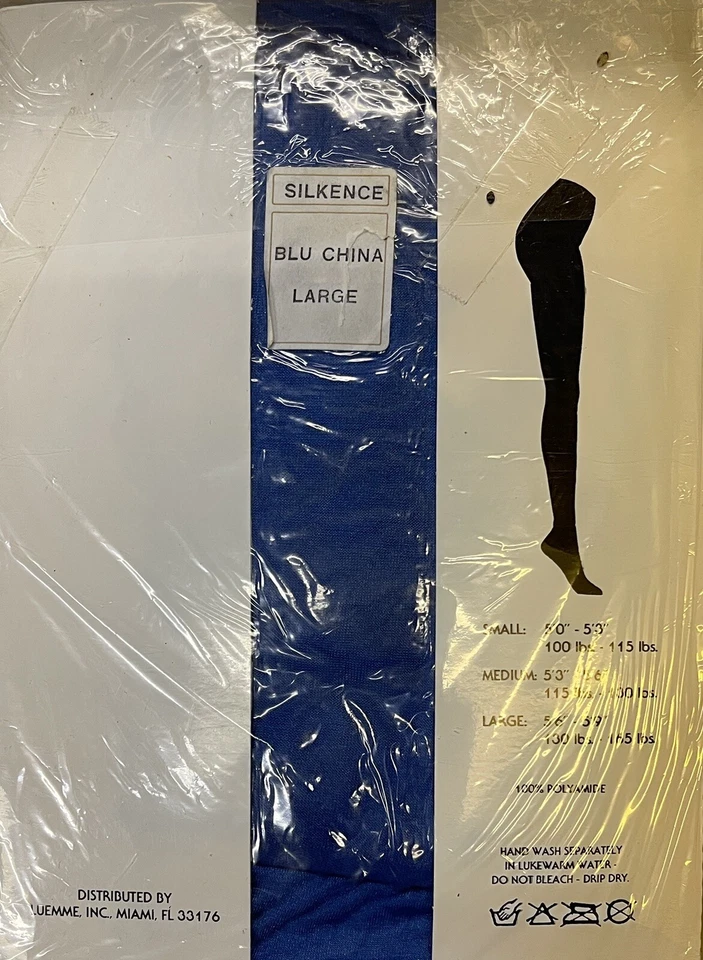 Pantimedias grandes para mujer Cosabella Silkence Blu China Foto 3 de 3