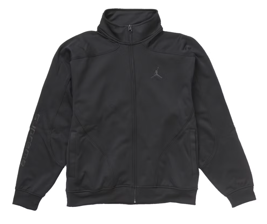 Supreme Jordan Tricot Track Jacket Medium FW24 Black Brand New
