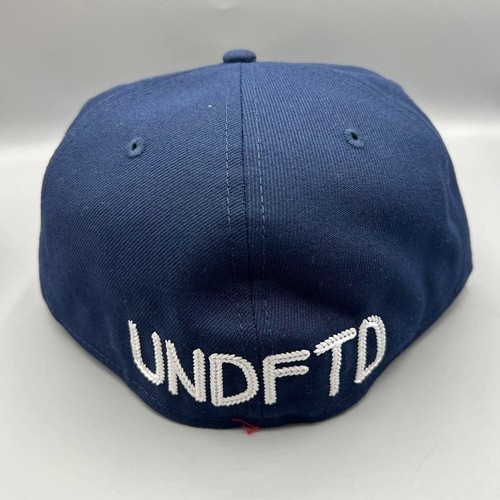 Undefeated Hat Men 7 5/8 Blue Gray 59Fifty New Era Fitted Cap New Wool - Picture 5 of 8