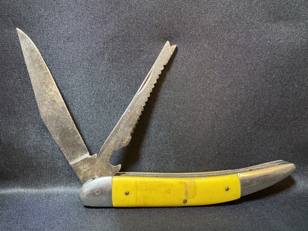 nnniccco　akio Vintage Atco Japan #21 Toothpick Fish/Fishing 2 Blade Folding