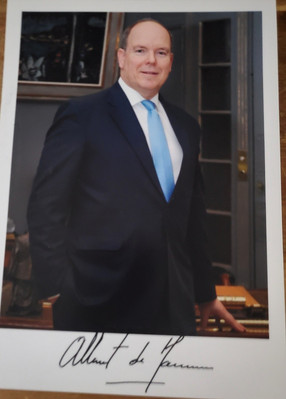 PRINCE ALBERT II De MONACO SIGNED AUTOGRAPHED   PHOTO 8x6''  COA 