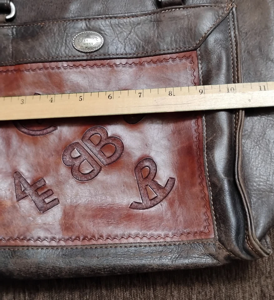 Bolso de hombro de cuero marrón American West hecho a mano marcas estilo occidental Foto 2 de 4