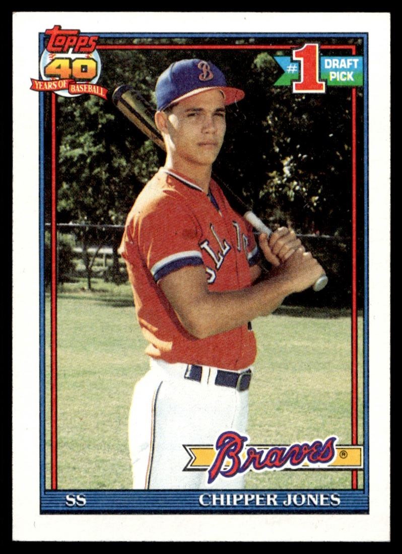 1991 Topps Chipper Jones Rookie Atlanta Braves #333 C52