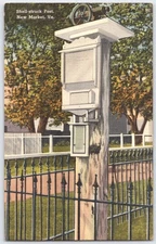 Vintage Tichnor New Market VA Shell-Struck Post Civil War Postcard