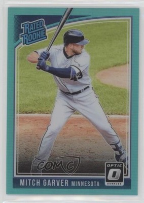 2018 Panini Donruss Optic Rated Aqua Prizm /299 Mitch Garver #61 Rookie RC 5m1