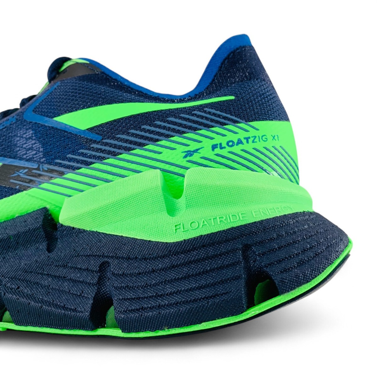 Reebok FloatZig X1 Vector Navy Solar Lime Men\'s Running Shoes Sneakers 100210159 Reebok FloatZig X1 Vector Navy Solar Lime Men main image 3