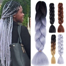 24" Jumbo Hair Extensions kanekalon Braiding Hair Box Twist Braid For Human