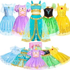 Jeowoqao Princess Costumes For Girls Princess Dress Up Clothes For Girl 4-6