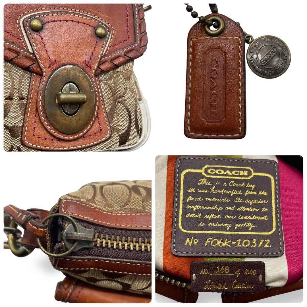 バッグ Coach 65th LE Bag No.168 Turnlock Coach LE Bag No.168 Turnlock 65th Anniversary 18×30×8cm Used