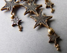 Croix ancienne OR massif étoile de Digne gold bijou ancien St Vincent pentacrine