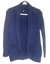 Gap Womens Open Front Chunky Knit Cardigan Sweater Navy Size XS