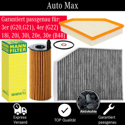 Filterset Inspektionspaket BMW 3er G20 G21 | 4er G22 | 318i 320i 330i 320e 330e