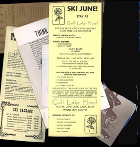 1969/70 lot of SIX Brochures CALIFORNIA SKI RESORTS details scanned below