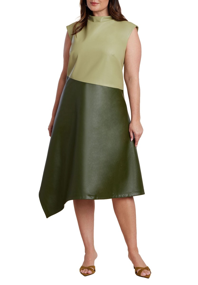slim fit dress slacks Willa High Waist Faux Leather Shorts