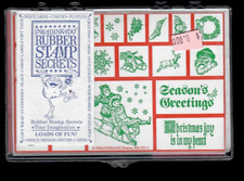 Christmas holiday santa foam block rubber hand stamp set 20  Inkadinkado snow