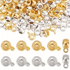 1box 200pcs Bails Beads Bail Bead Charms Link Bail Beads European Large Hole