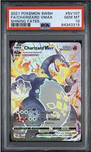 Charizard VMAX PSA 10 SV107/SV122 Shining Fates Shiny Vault FA Holo 2021