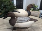 Ralph Malpage (1928-2017) Duck Decoy Canvasback Pair London Ontario Canada — photo 2