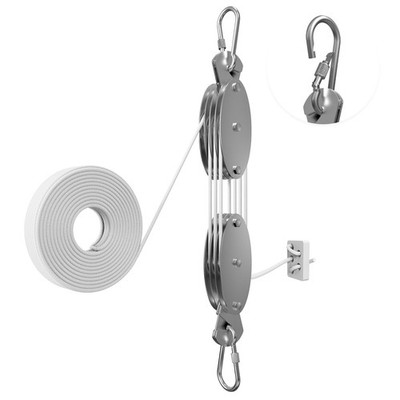 Rope Pulley Hoist 530LBS, 7:1 Pulley Block and Tackle System, Pulley Block 60...