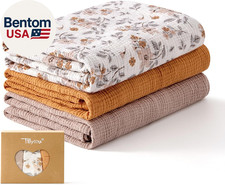 3 Pack Muslin Swaddles for Newborns Baby Blankets for Girls Boys Cotton Swaddle