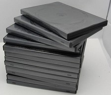 DVD GENTLY USED Cases Lot - 12x Replacement Black DVD Cases Single Disc 