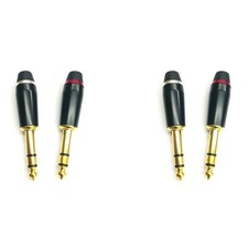 2X HiFi Gold Plated 3.5mmBalanced Female to 1/4 6.35mm TRS Male Adapter9137