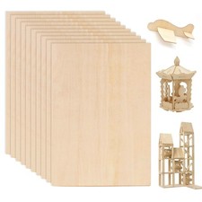 Fogli di legno di tiglio 200 x 100 x 1,5 mm sottili per artigianato model