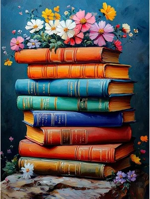 KEYIFA Paint by Numbers for Adults, Books on Stones Painting Number...