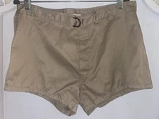 Vintage Unicor USGI Navy Spec Ops BUD/s Shorts Swimmers Khaki Size 36 SEAL NSWDG