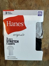 Hanes Originals 3 Stretch Tagless Moisture Wicking Men's T-Shirts 2XL Multicolor