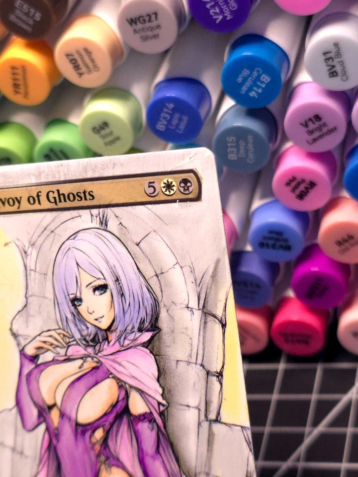 Teysa, Envoy of Ghost MTG *Altered Hand Colored Original Art Anime - 12225 - Image 4 of 4